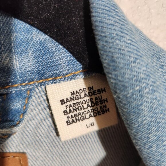 Levi Strauss Denim Jacket Mens Large Blue Signature Trucker Jean Coat Gold Label - Picture 3 of 14